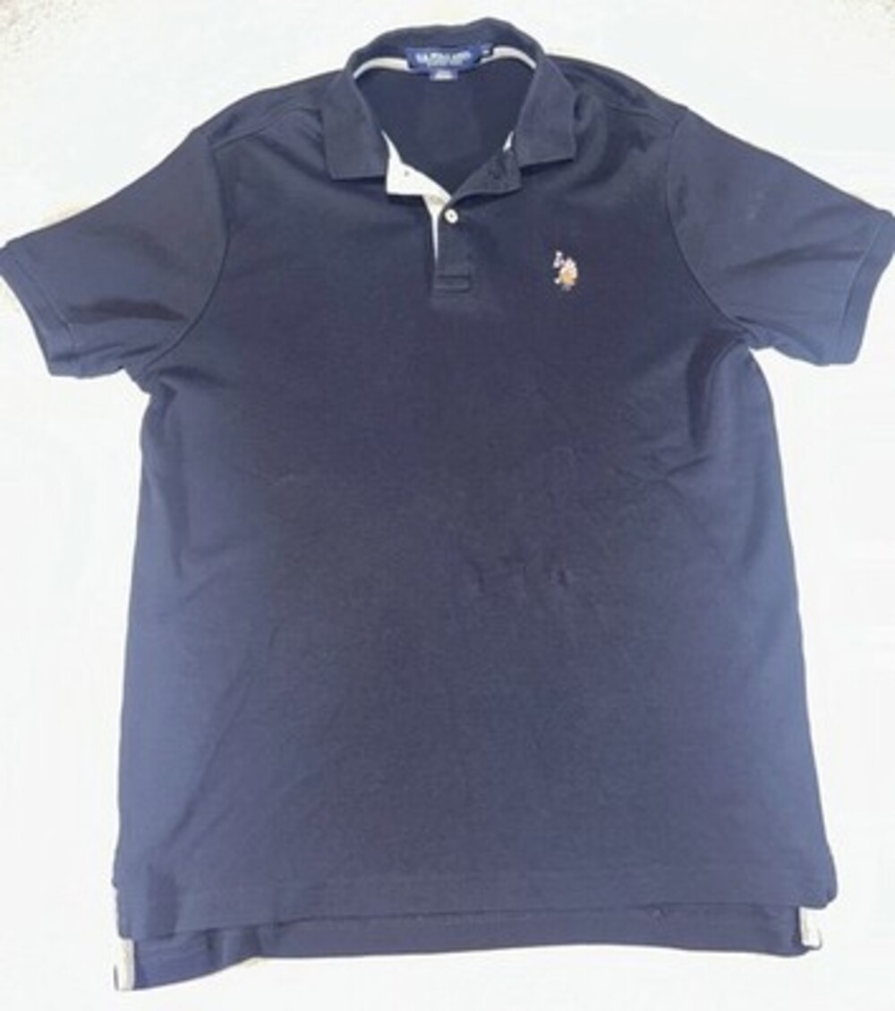 Men's US Polo Assn Black Pre-owned Luxury Feel Polo 100% Cotton - Size M